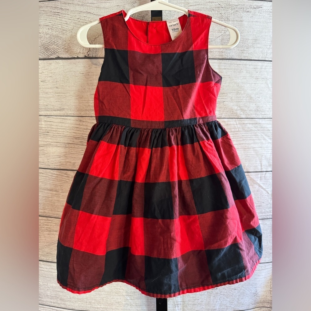 Carter's Red and Black Sleeveless Sundress